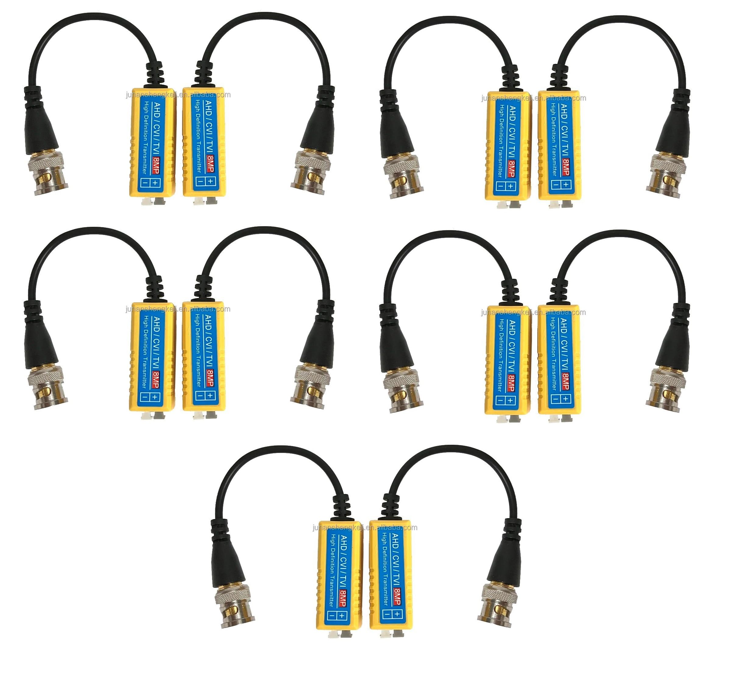 WiredCom 8MP Split Joint Mini CCTV BNC HD-CVI/TVI/CVBS/AHD Passive Transceiver Video Balun (PACK OF 5)-image-20