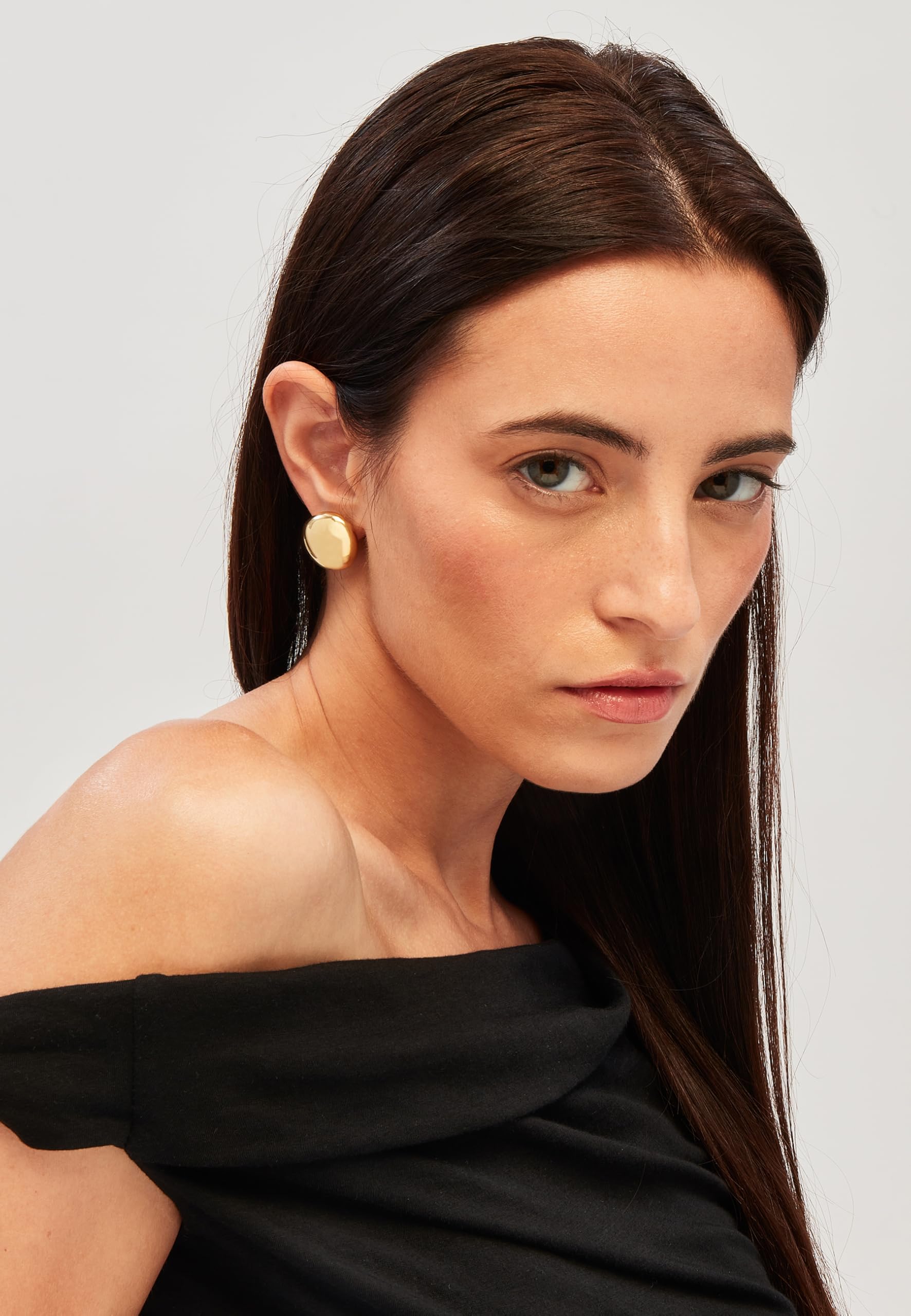 Breil, Collezione Bubble, Orecchini Donna in Acciaio con Elemento Lucido e Sinuoso, Chiusura a Farfalla, Idea Regalo Donna