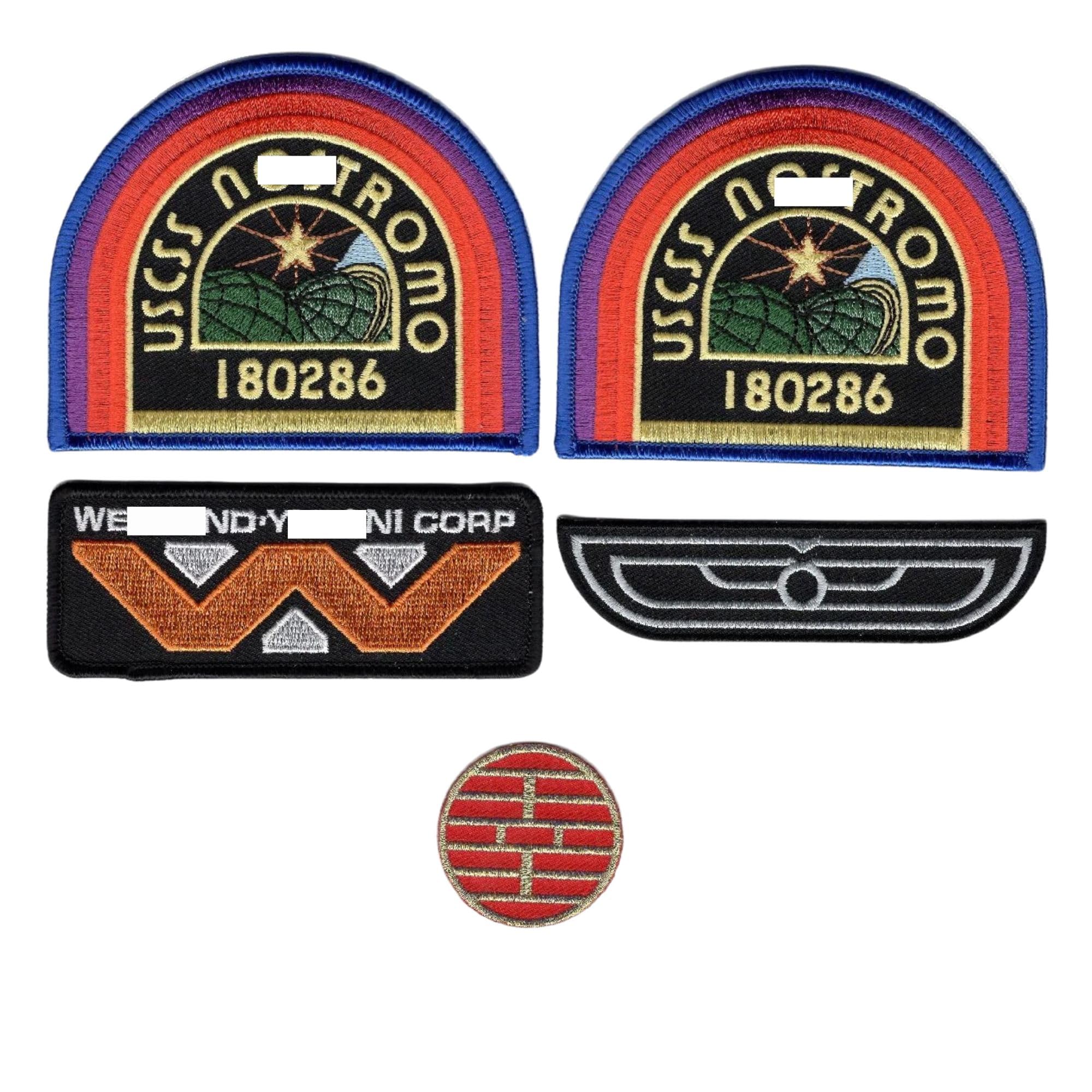 Alien U.S.C.S.S. Nostro. Flight Wings Weylnd Yutan Patch (Bundle 5PC-Iron on-sew on)