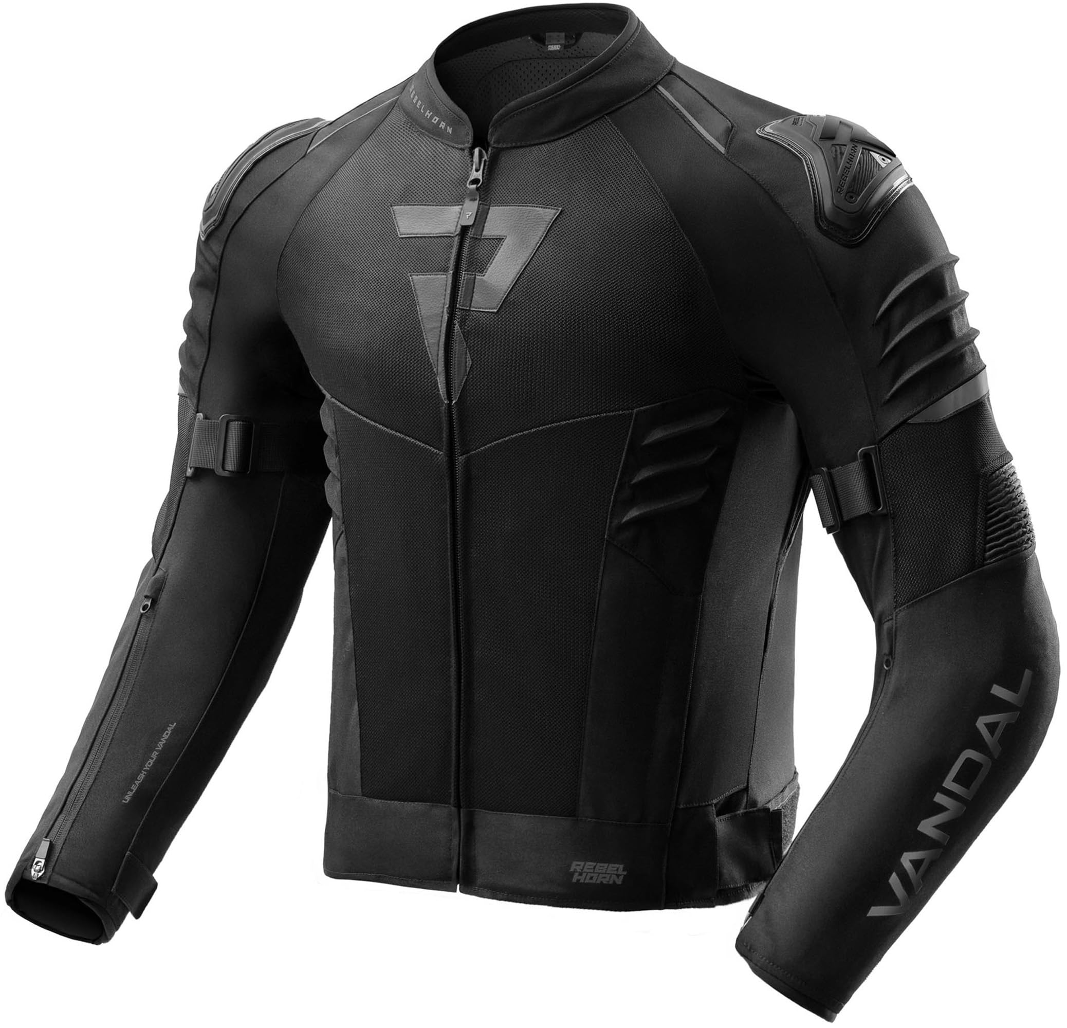 Rebelhorn Vandal 2 Air wodoodporna kurtka tekstylna motocyklowa, czarny, 2XL