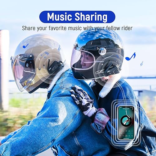 Miniatura 4 de LEXIN MTX - Auriculares Bluetooth de malla de 24 vías para motocicleta, casco Bluetooth compatible con audio multitarea, sistema de comunicación