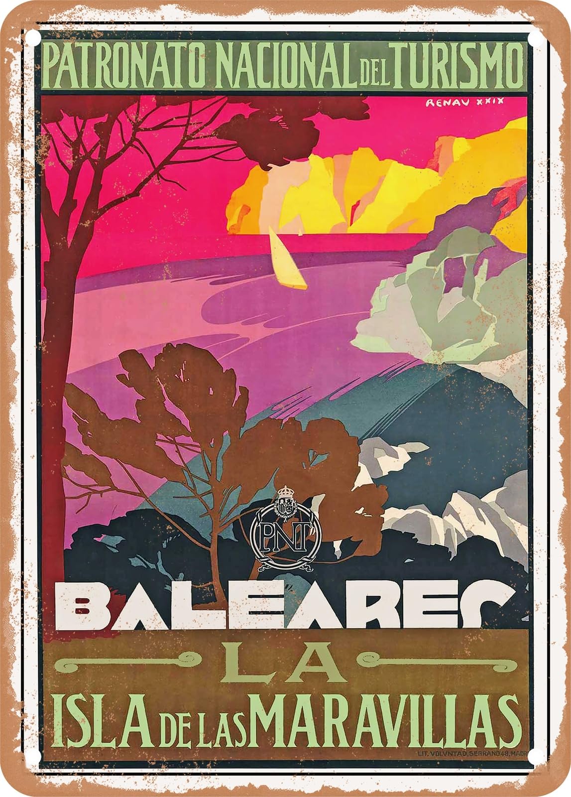 METAL SIGN - 1929 Balearic Islands the Island of Wonders Vintage Ad home decor