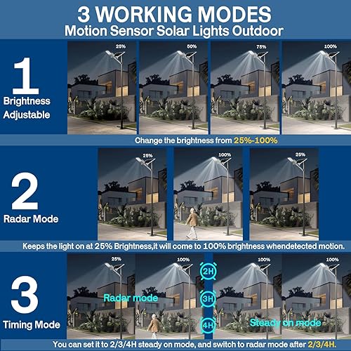 Miniatura 3 de Luces solares de calle de 9500 W impermeables para exteriores, 450000 lm, cuentas LED superbrillantes, luces de inundación solares comerciales con