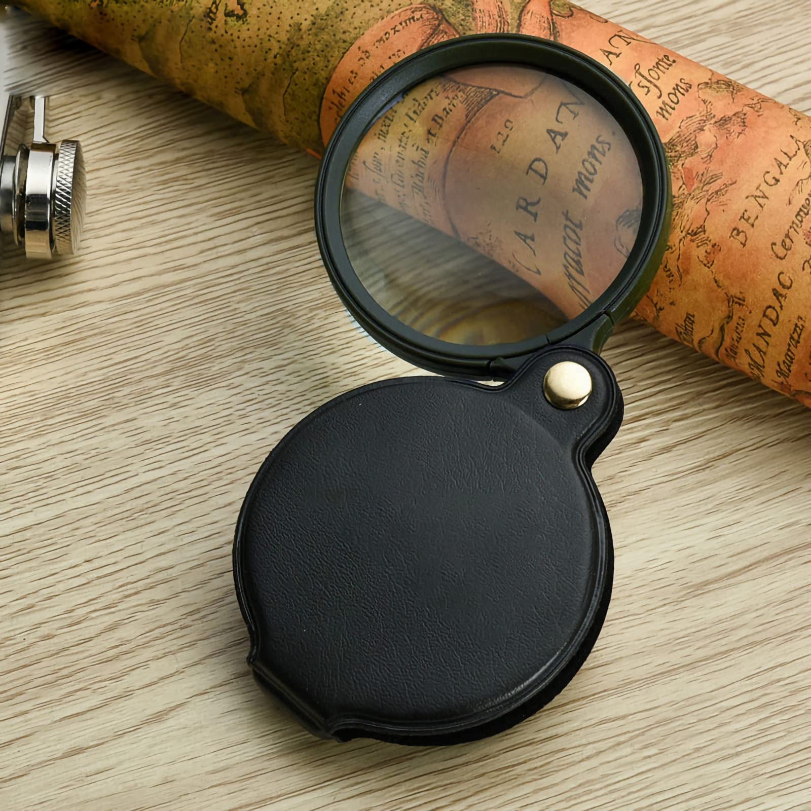 QISANKEE 10X Small Pocket Magnifying Glasses for Kids/Senior, Pocket Magnifier for Reading/Close QISANKEE 10X Small Pocket Magnifying Glasses for Kids/Senior, Pocket Magnifier for Reading/Close