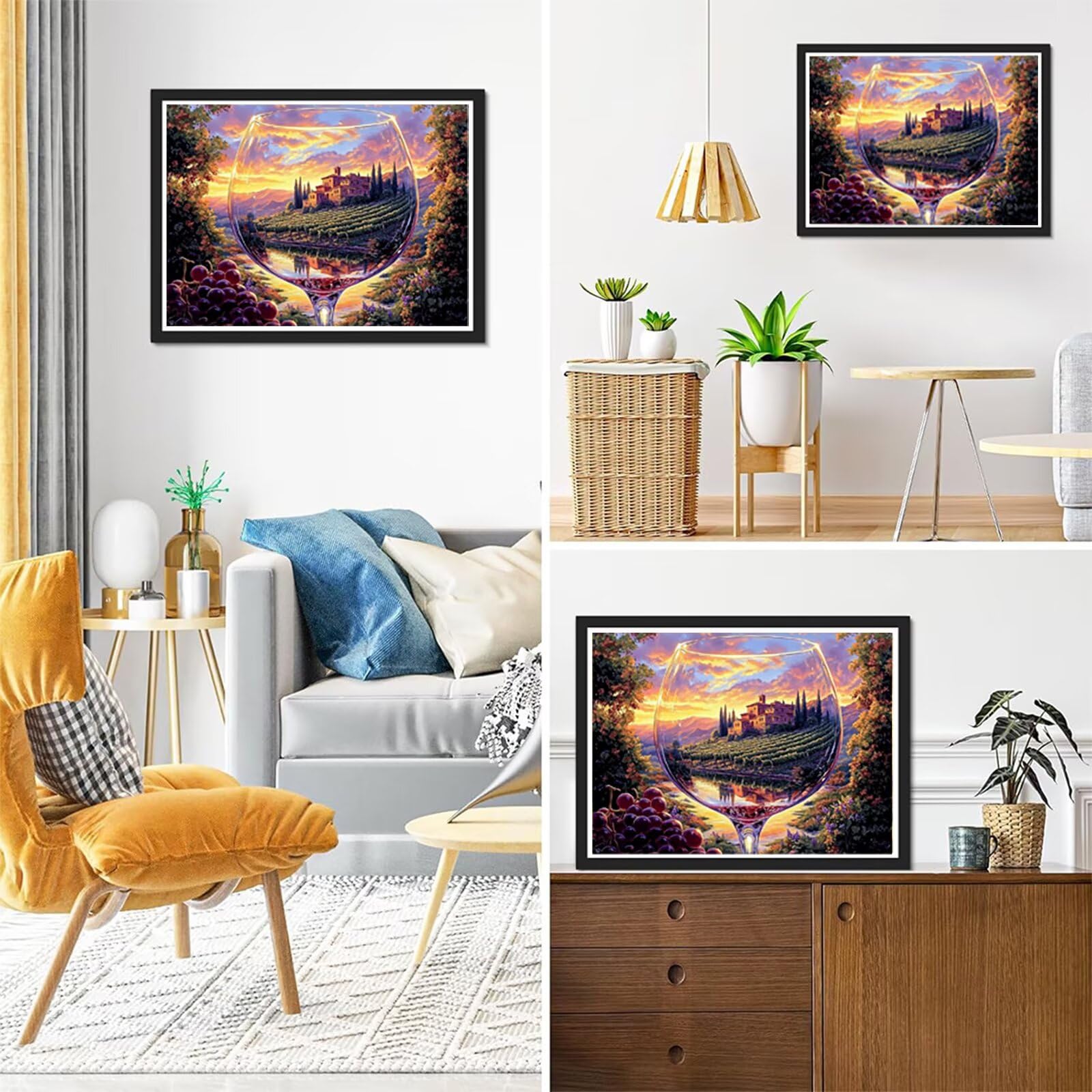 Krajobraz, obraz do malowania diamentami dla dorosłych, duży, XXL, 90 x 120 cm, 5D, zestaw do majsterkowania, dla dziewczynek 8 lat, zestaw do majsterkowania, dla początkujących, pełne dimondy
