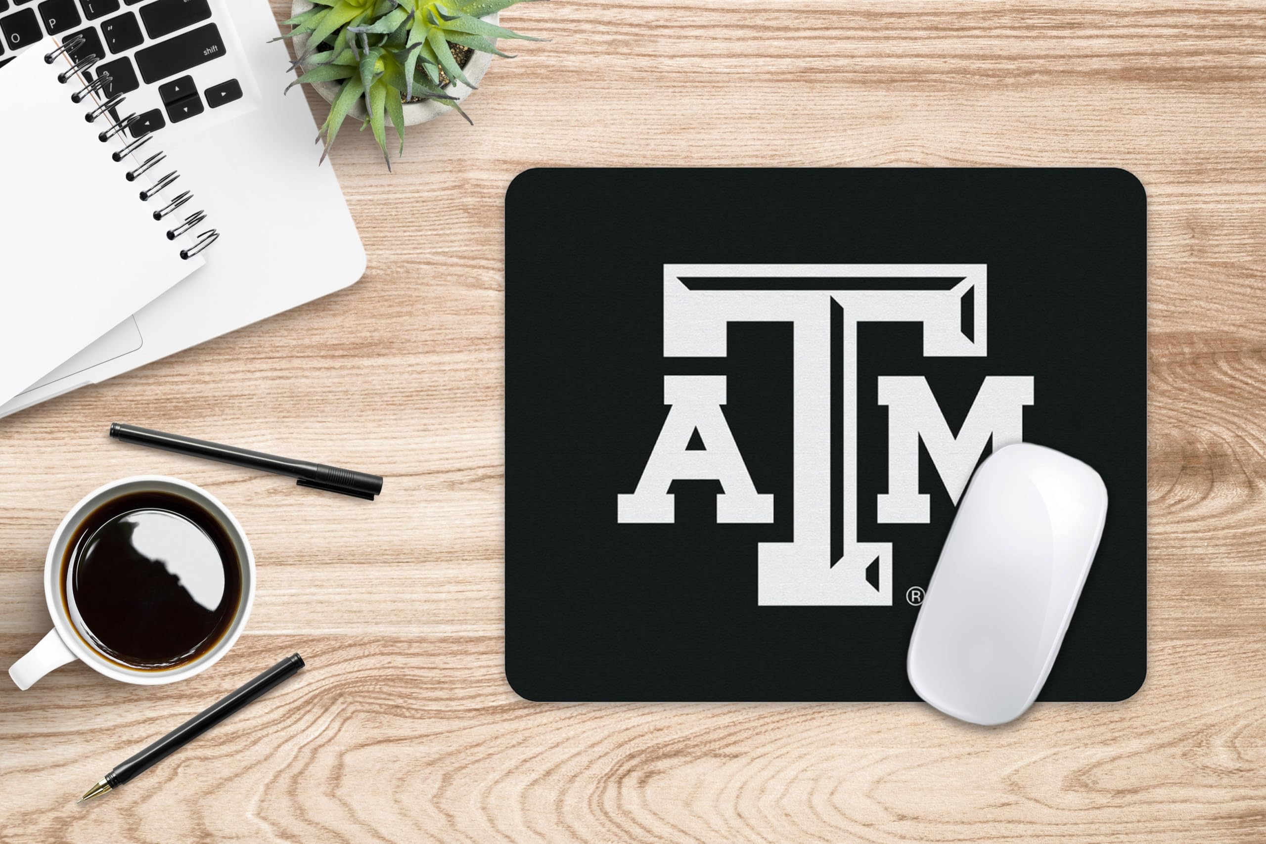 Mouse Pad, Fabric, Texas A&M University Standard/Floral White