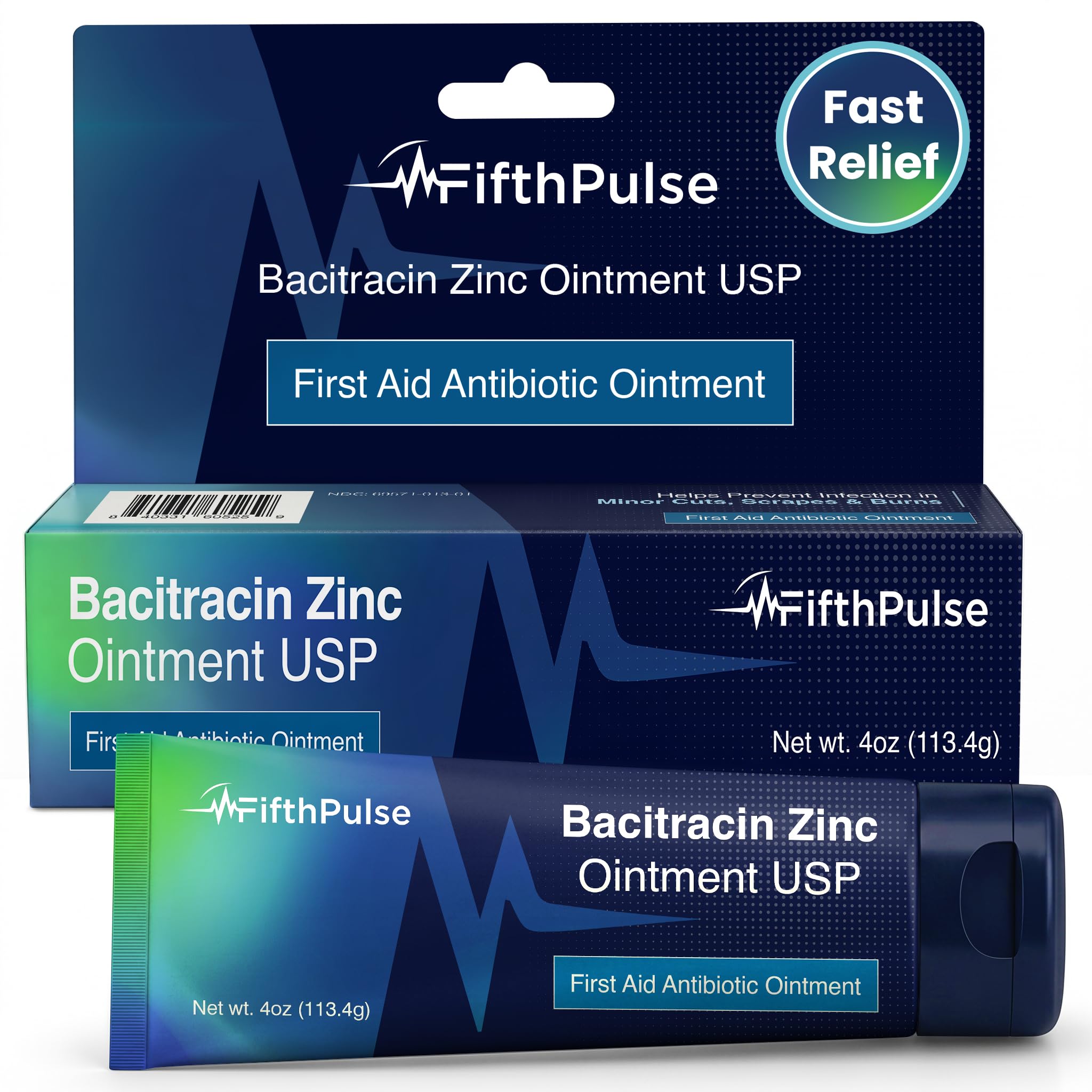 Bacitracin Antibiotic Ointment with Zinc, 1oz - First Aid Ointment for Minor Cuts, Bruises, Abrasions, Burns - Topical Antibiotic for Wound Healing — Amazon image 7