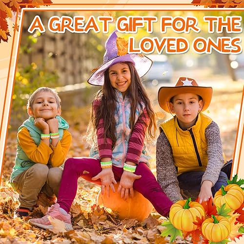 Miniatura 7 de 200 pulseras de silicona para el Día de Acción de Gracias, pulseras de silicona para otoño y otoño, pulseras de goma para fiestas de cosecha, para