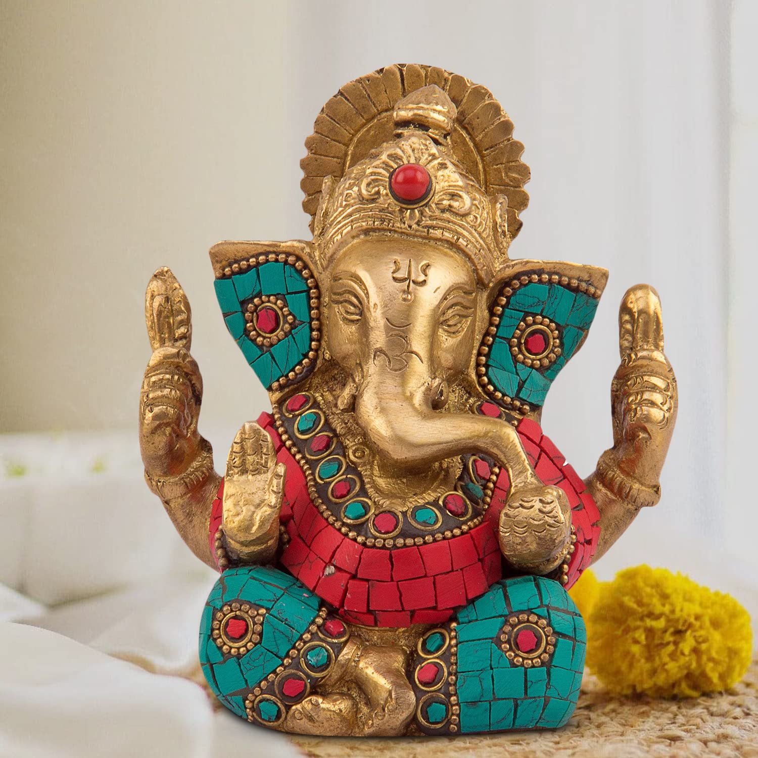 Buy Ganesh chaturthi lord ganesha murti idol showpiece Brass Ganesh