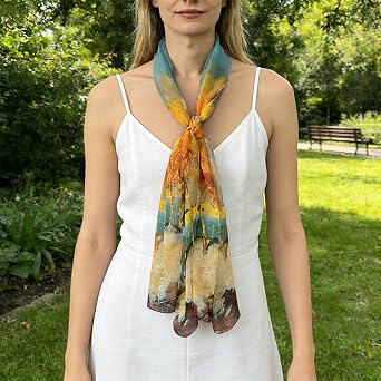 CYian Scarf for Women Lightweight Chiffon Scarfs Fashion Sheer Scarf Shawls Wraps for Spring Summer Winter Fall
