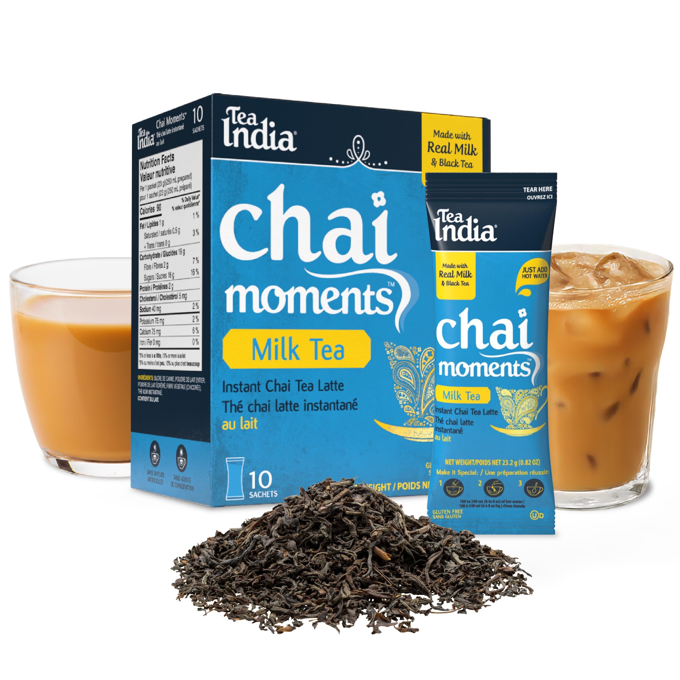 Amazon.com : Tea India Chai Moments Milk Tea Instant Latte Powder