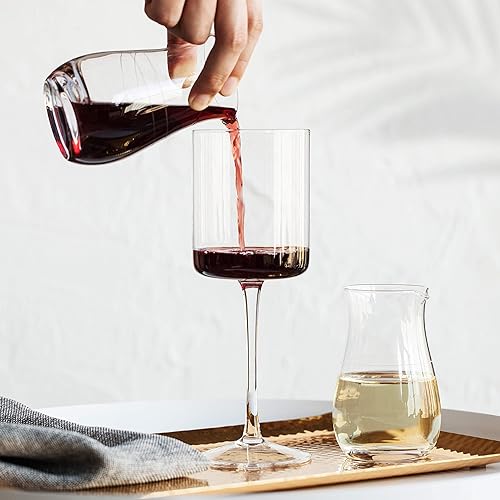 Miniatura 5 de BTaT - Paquete de 2 mini jarras de vino, 9.3 onzas, decantador de una sola porción