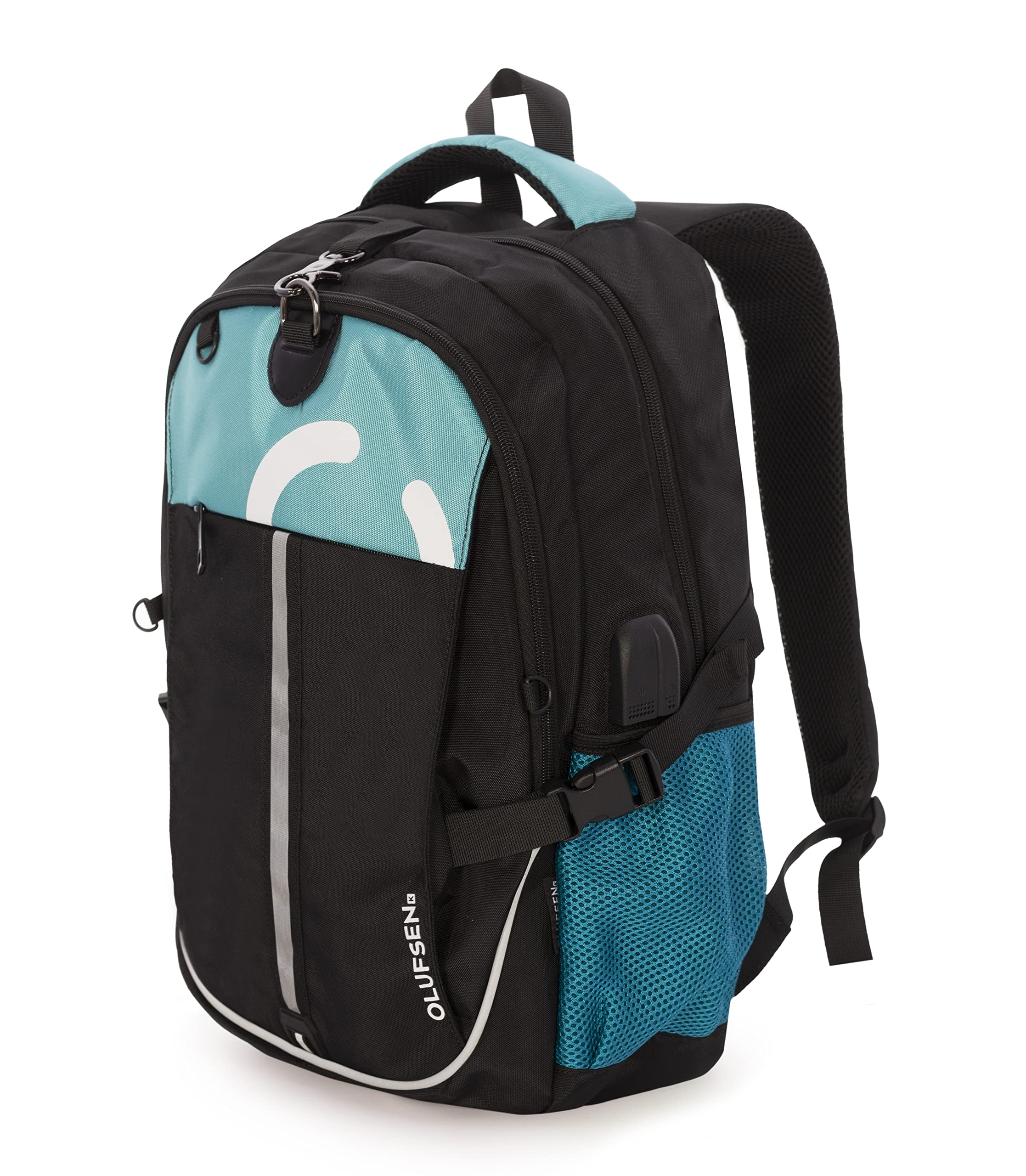 Mochila Polivalente BONN con Red Desmontable Porta Balones y Cascos Puerto USB Auriculares Hebilla Antirrobo