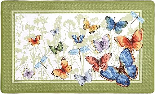 Miniatura 2 de Achim Home Furnishings Alfombrilla antifatiga con mariposas, 18 x 30 pulgadas (paquete de 2)