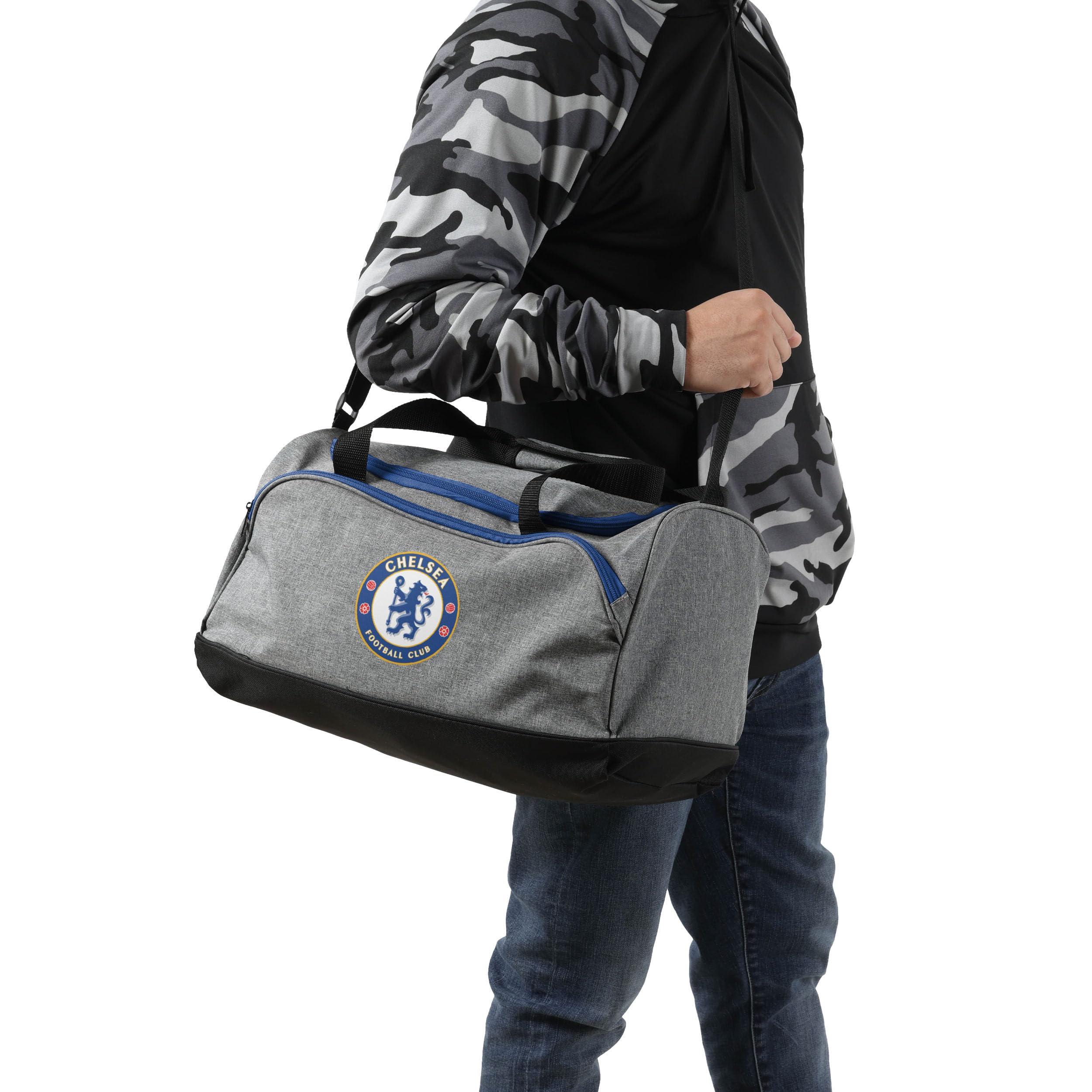 FOCO Sac de Sport Gris sous Licence Officielle Chelsea FC