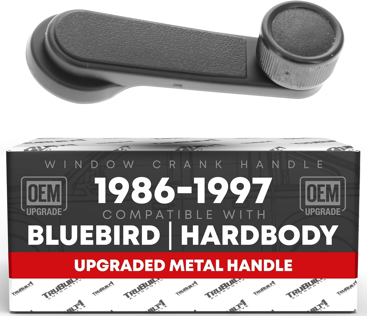 T1A Window Crank Handle Upgraded Metal, Driver/Passenger Side - Compatible with 1986-1997 Nissan Bluebird, 86-97 Nissan Hardbody - Black - OEM 80760-01G20, 8076051S00