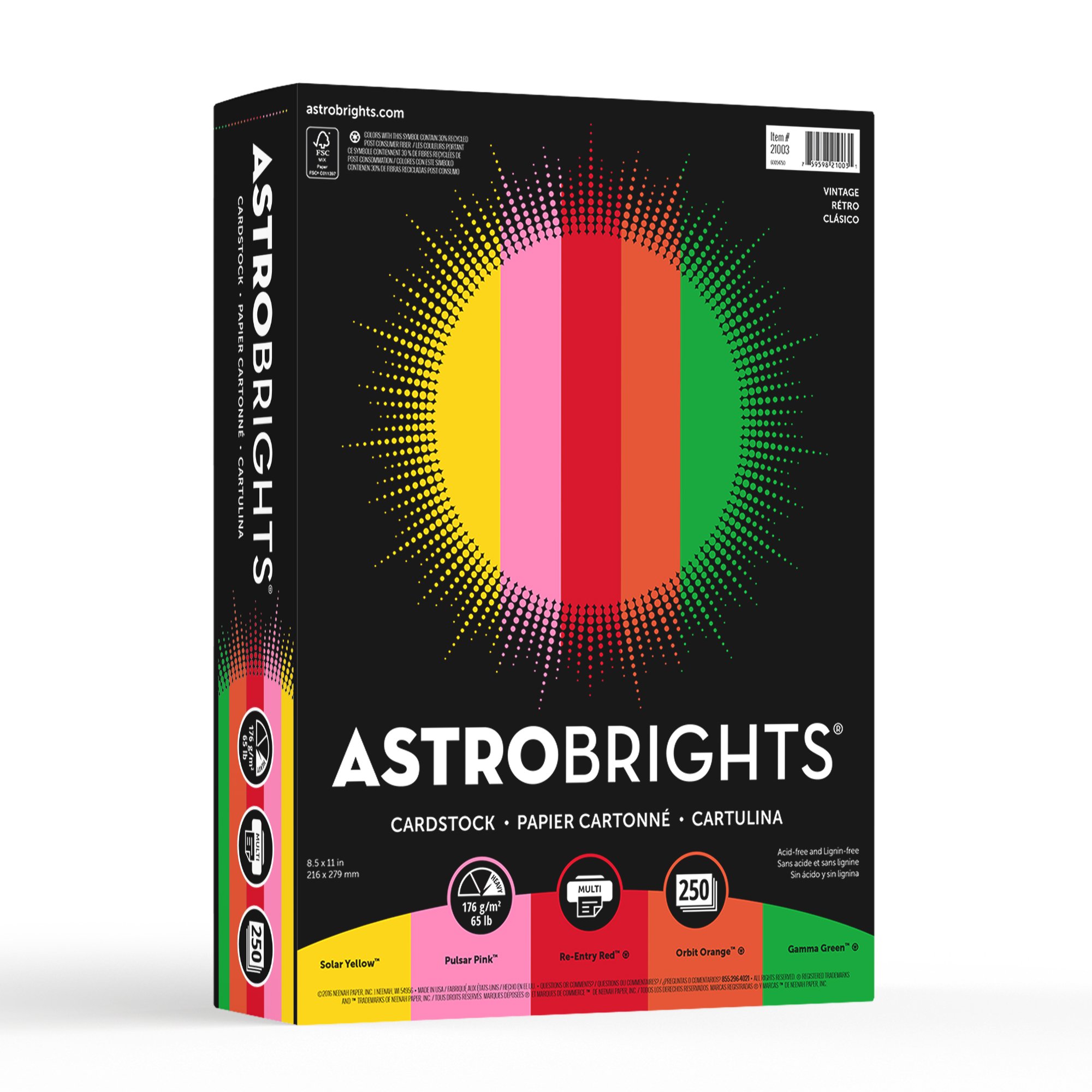 Wausau Paper Astrobrights Printable Multipurpose Card (WAU21003)