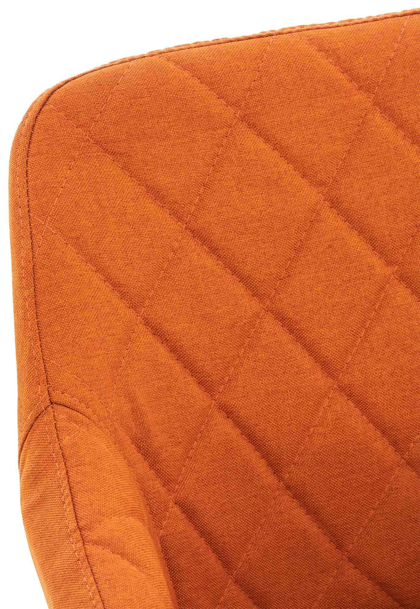 CLP Set De 2 Sillas De Comedor Shila Tapizadas En Terciopelo o Tela I Butacas De Salón Modernas con Reposabrazos Color Naranja Material Tela