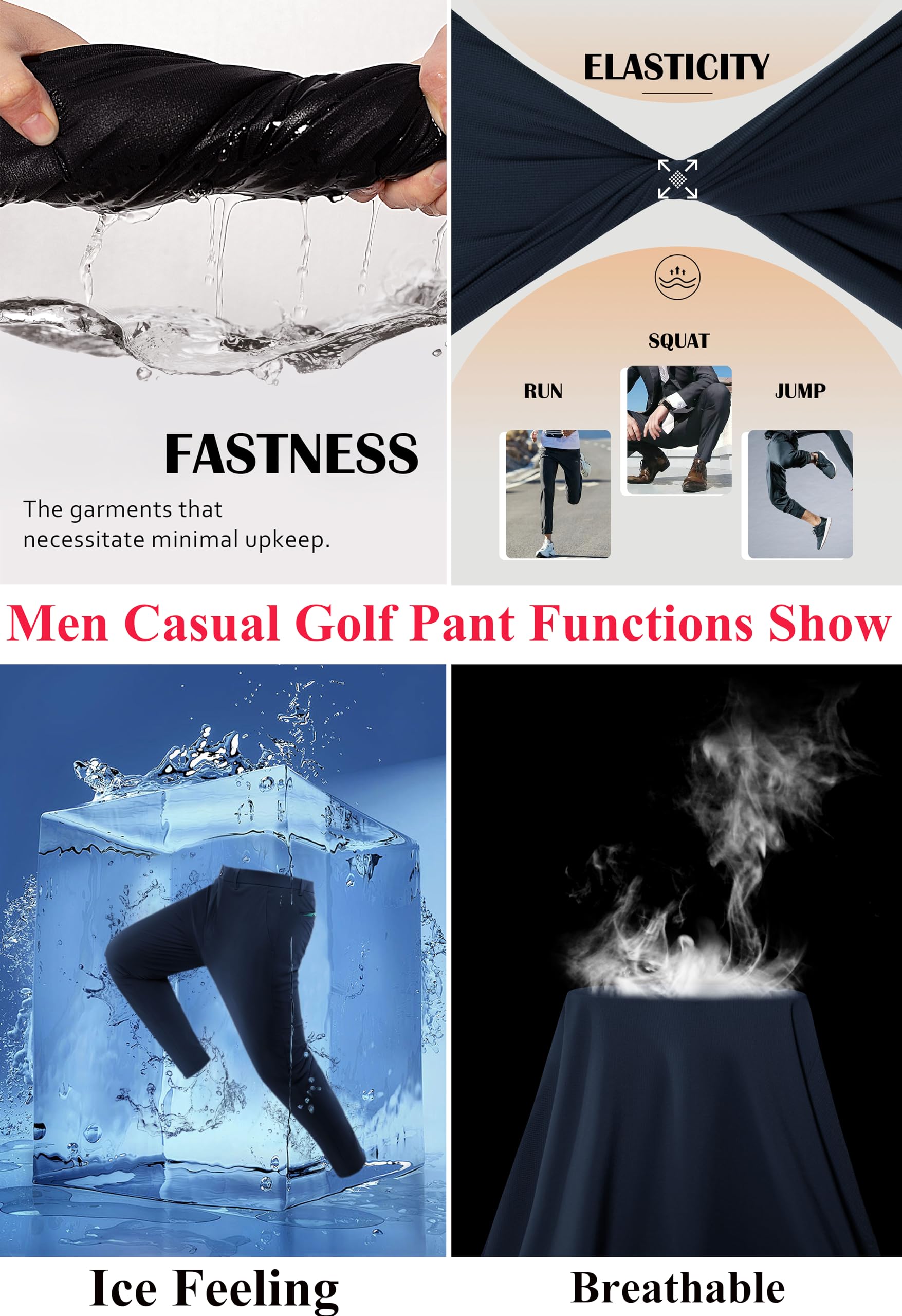 PJ Paul Jones Pj0634s24 - Pantalones de Golf Hombre