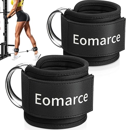 2 correas de tobillo para cable para máquinas de cable, mujeres y hombres, correa de tobillo para entrenamiento, bandas de sujeción de cable de