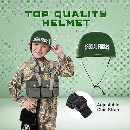 Miniatura 3 de Dress-Up-America - Disfraz de soldado para niños y niñas Disfraz de las Fuerzas Especiales de EE.UU. para niños