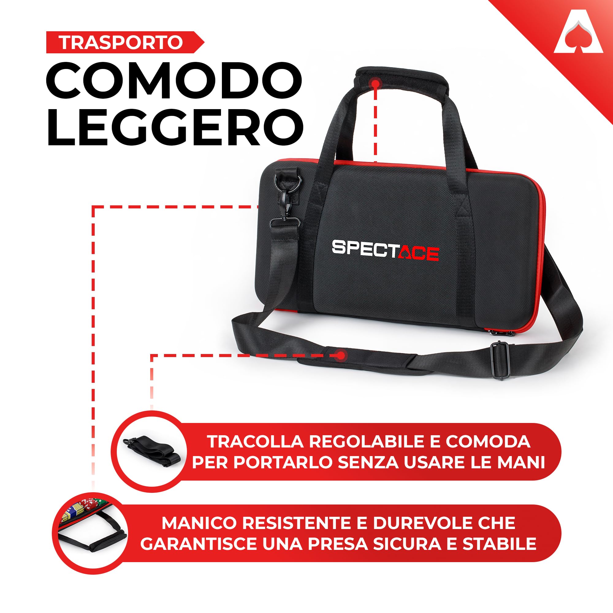 Valigetta Poker | Set Poker con 300 Fish Poker di 11,5 g Stile Casinò - Poker Set + Mazzo Dorato in Regalo
