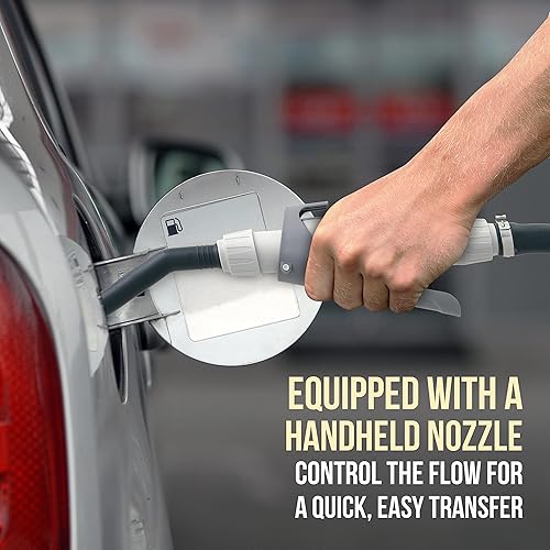 Miniatura 2 de DEWAY Bomba automática de transferencia de combustible con boquilla para control y parada rápidos de flujo manguera de goma resistente 3 veces más