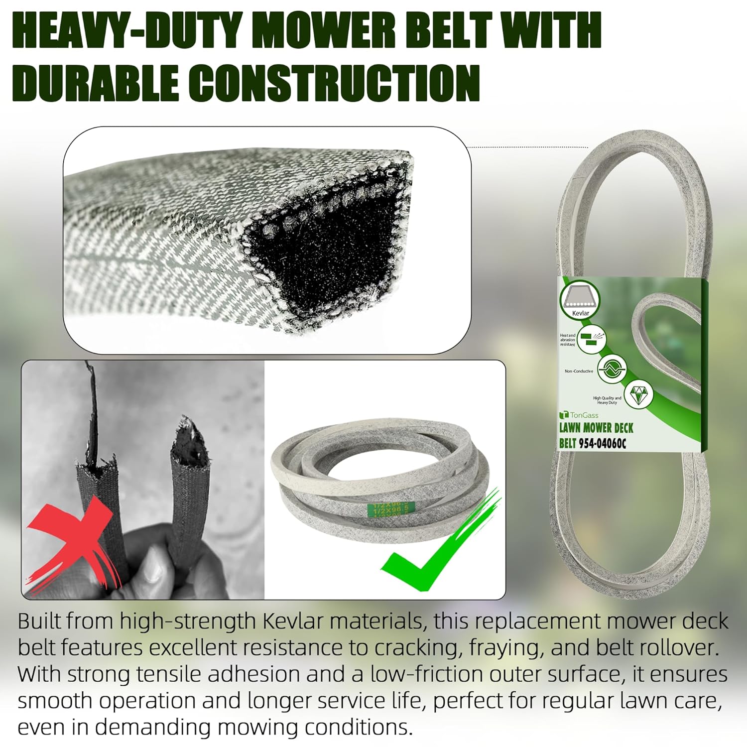 GX20072 and 954-04060C Lawn Mower Deck Belt