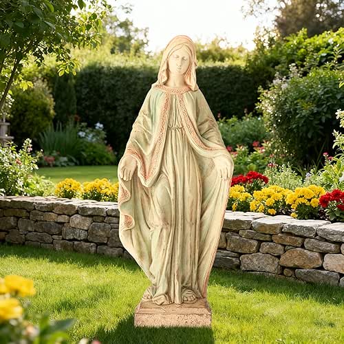 EROMMY Virgin Mary Garden Statue Outdoor 31.5” – Large Praying