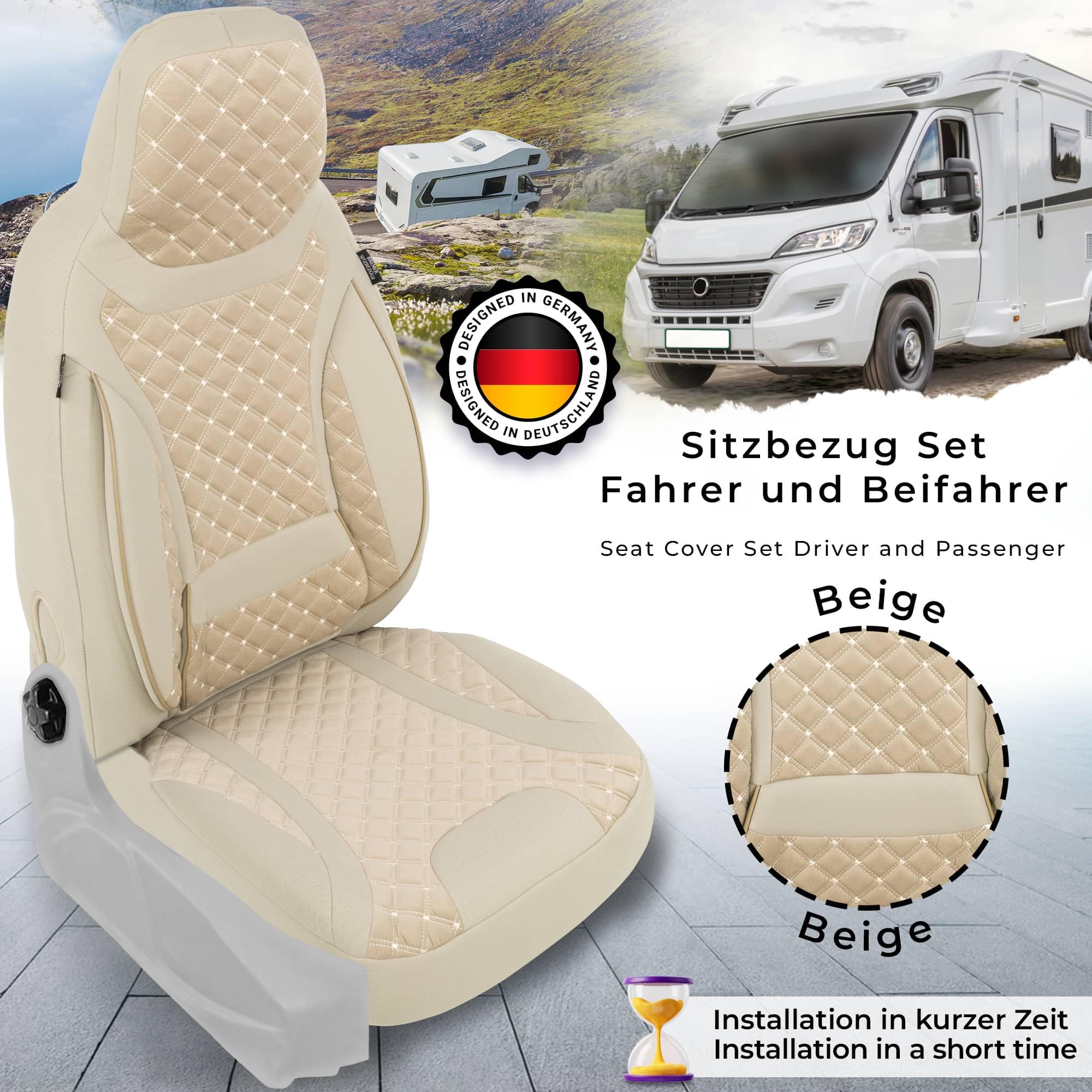 BREMER SITZBEZÜGE Wohnmobil Sitzbezüge Schonbezüge für Bürstner Ixeo I/Time T1