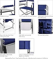 Vista 5 de NCAA silla deportiva Azul marino