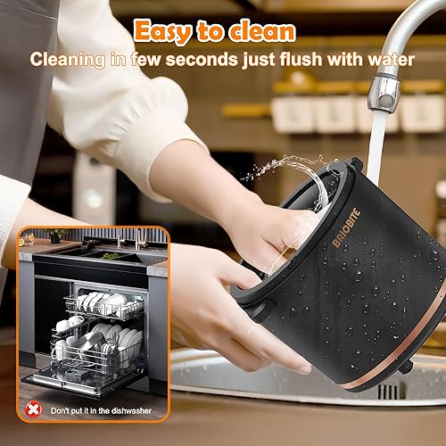 Miniatura 7 de Máquina eléctrica de helado de 1.1 cuartos de galón para helados, batidos y sorbetes, perfecta para 2-3 porciones, fácil de usar y limpiar, color