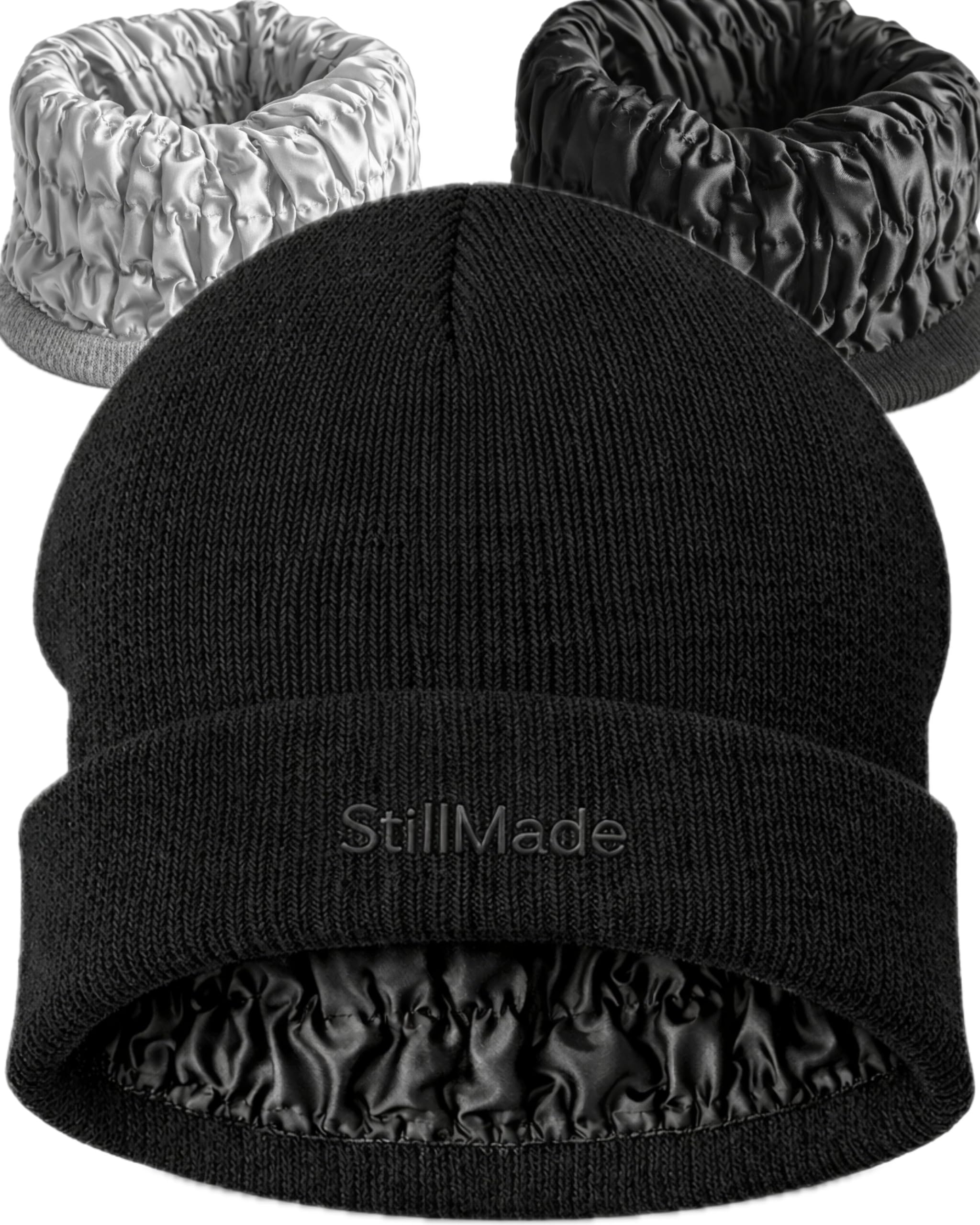 Padded Silk-Satin-Lined Beanie