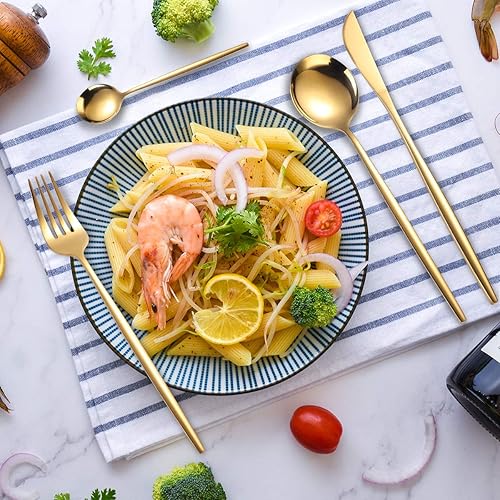 Miniatura 127 de AARainbow Juego de cubiertos de acero inoxidable de 8 piezas, portátil, reutilizable, juego de utensilios de viaje, incluye palillos, cuchillo