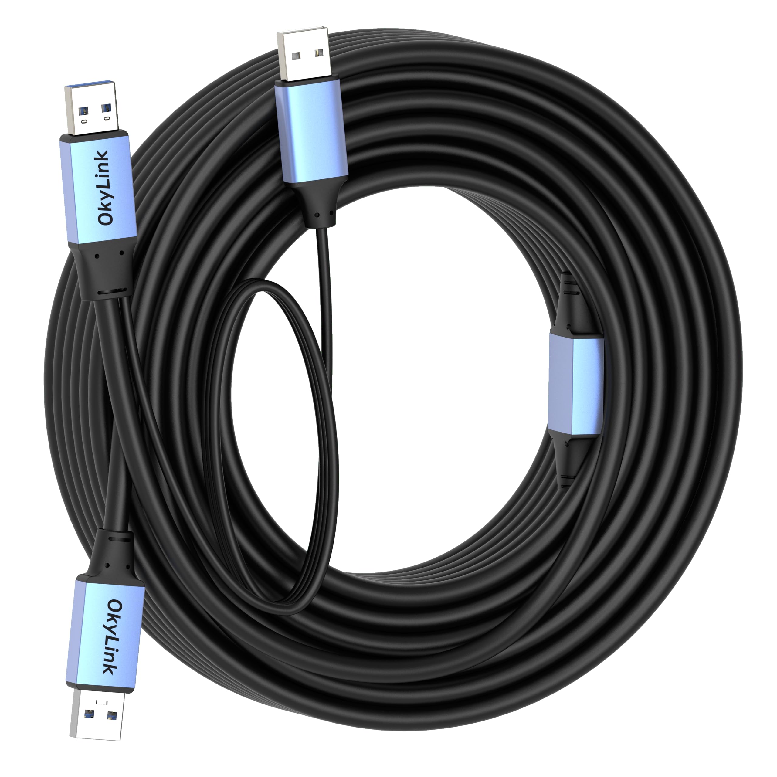 OkyLink Active USB 3.0 Data Cable A to A, Male to Male 5Gbps, 50ft