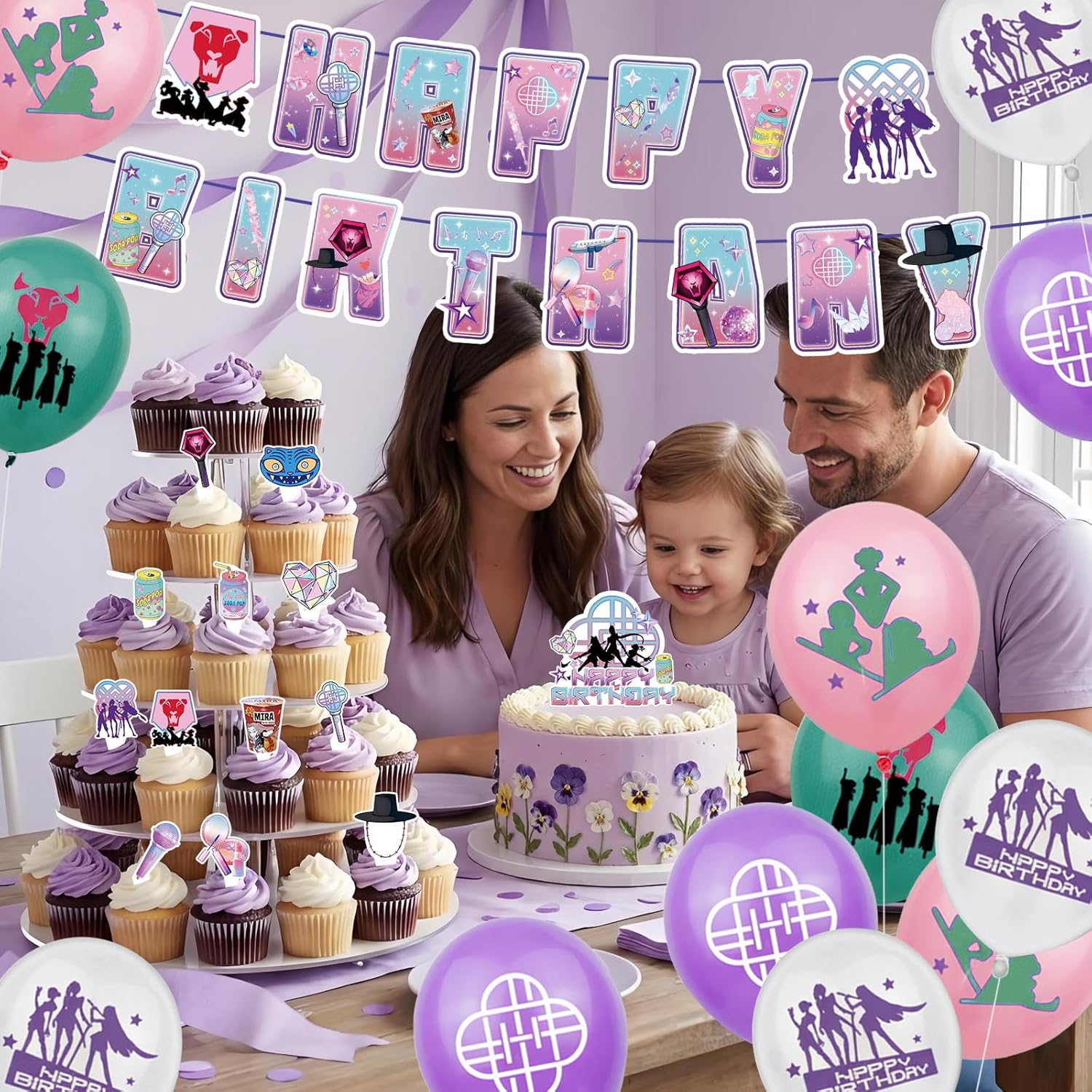 Music Hunter Birthday Decorations Set - Complete Party Kit with Happy Birthday Banner, Cake Toppers & 16 Balloons for Magical Music Theme Party Supplies - Image 7