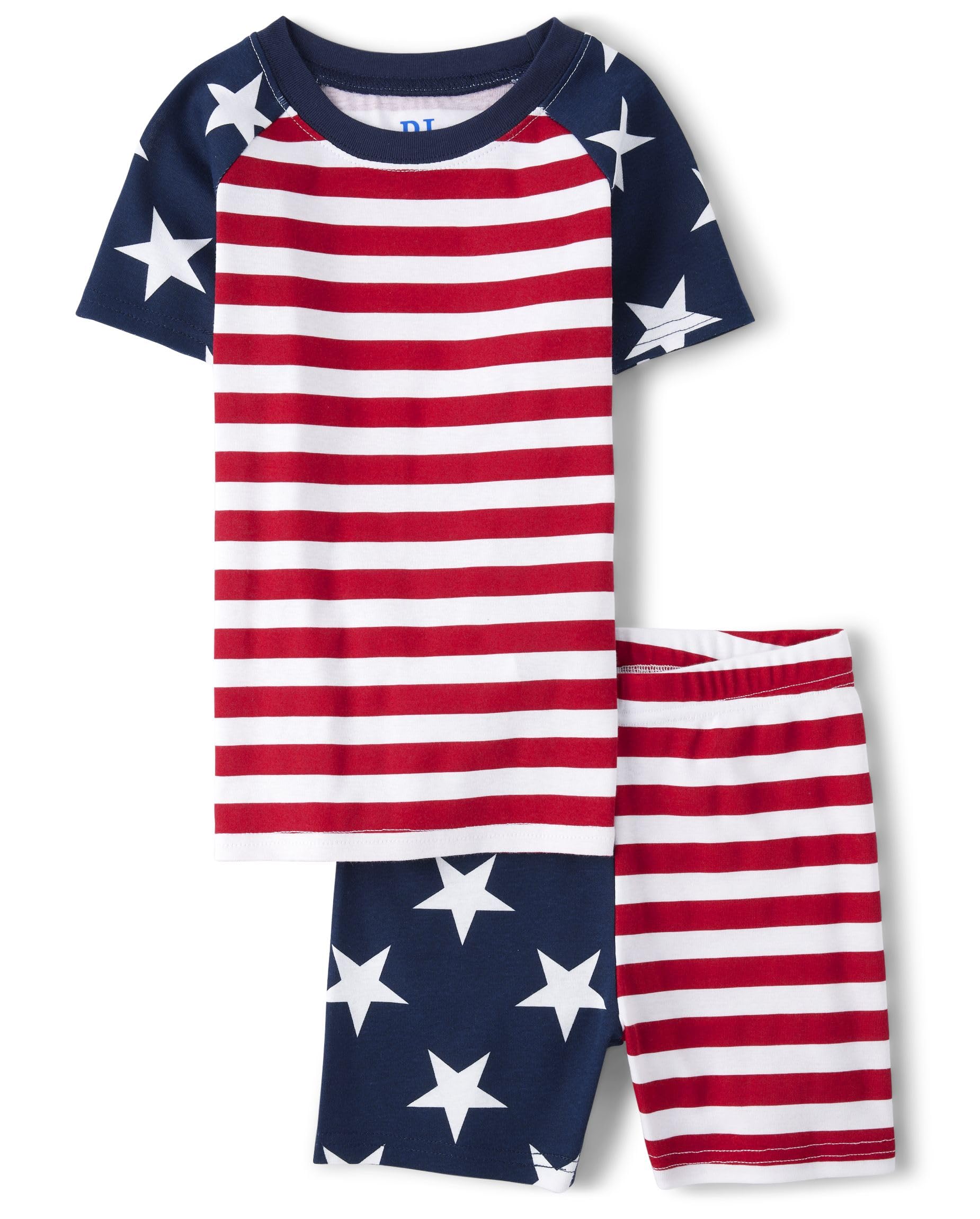 Unisex-Baby, Toddler and Kids Short Sleeve Top and Pants Pajama Set