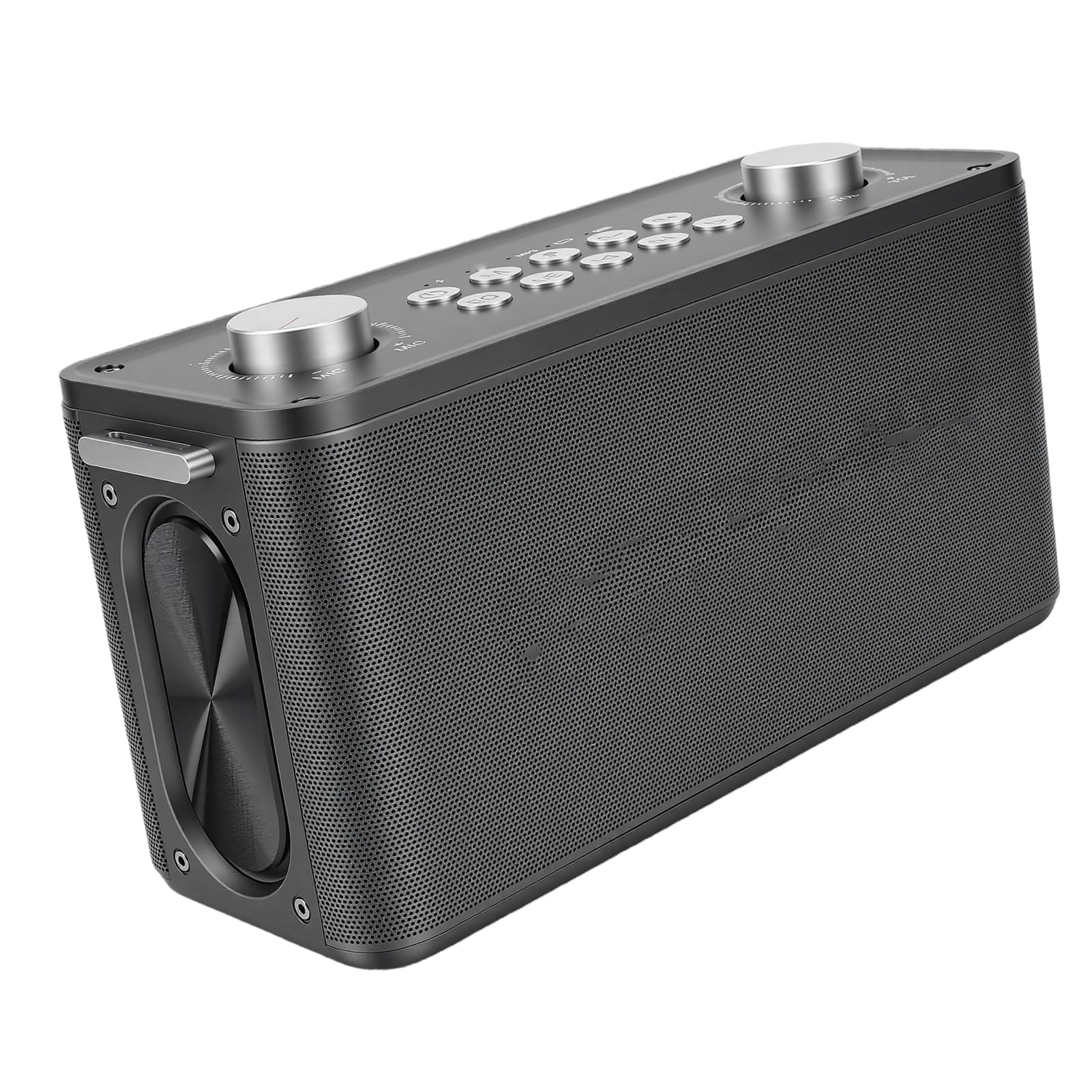 ASHATA Macchina per Karaoke Portatile, Altoparlante Karaoke in Alluminio con Microfono e Telecomando, Altoparlante Bluetooth Wireless per Feste all'aperto in Casa, Compatto