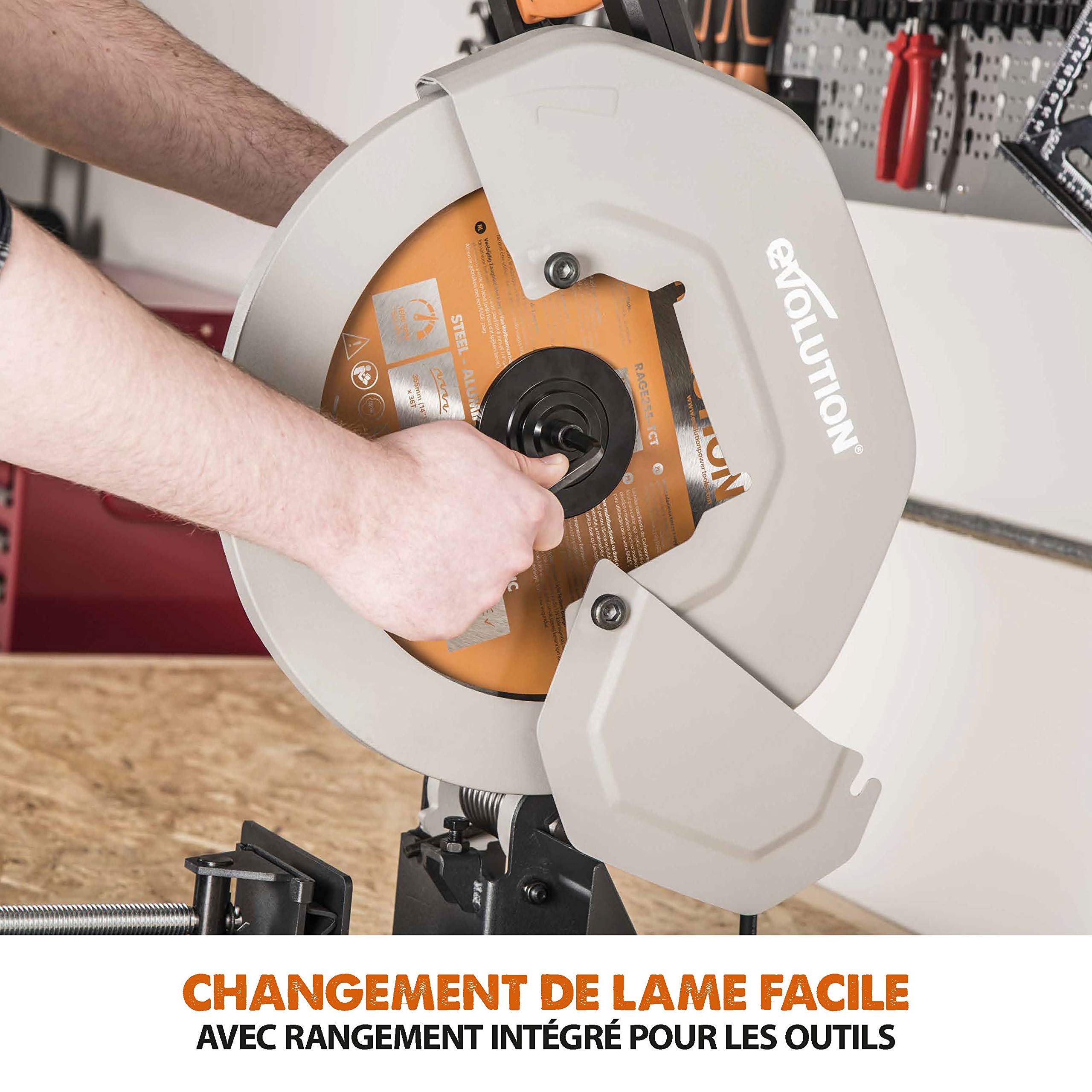 Evolution Power Tools R355CPS Scie À Tronçonner 355 mm Lame Circulaire Multi-Matériaux