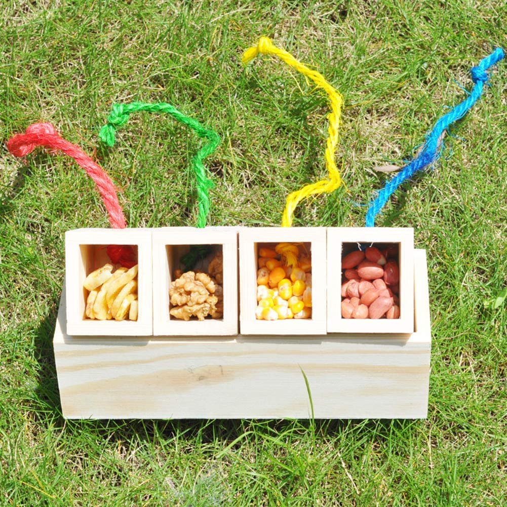 Litewoo Bird Foraging Feeder Toy Training Intelligence Box Wooden for Parrot Budgie Parakeet Cockatiel Conure African Grey Cockatoo Amazon Finch Canary - image 8