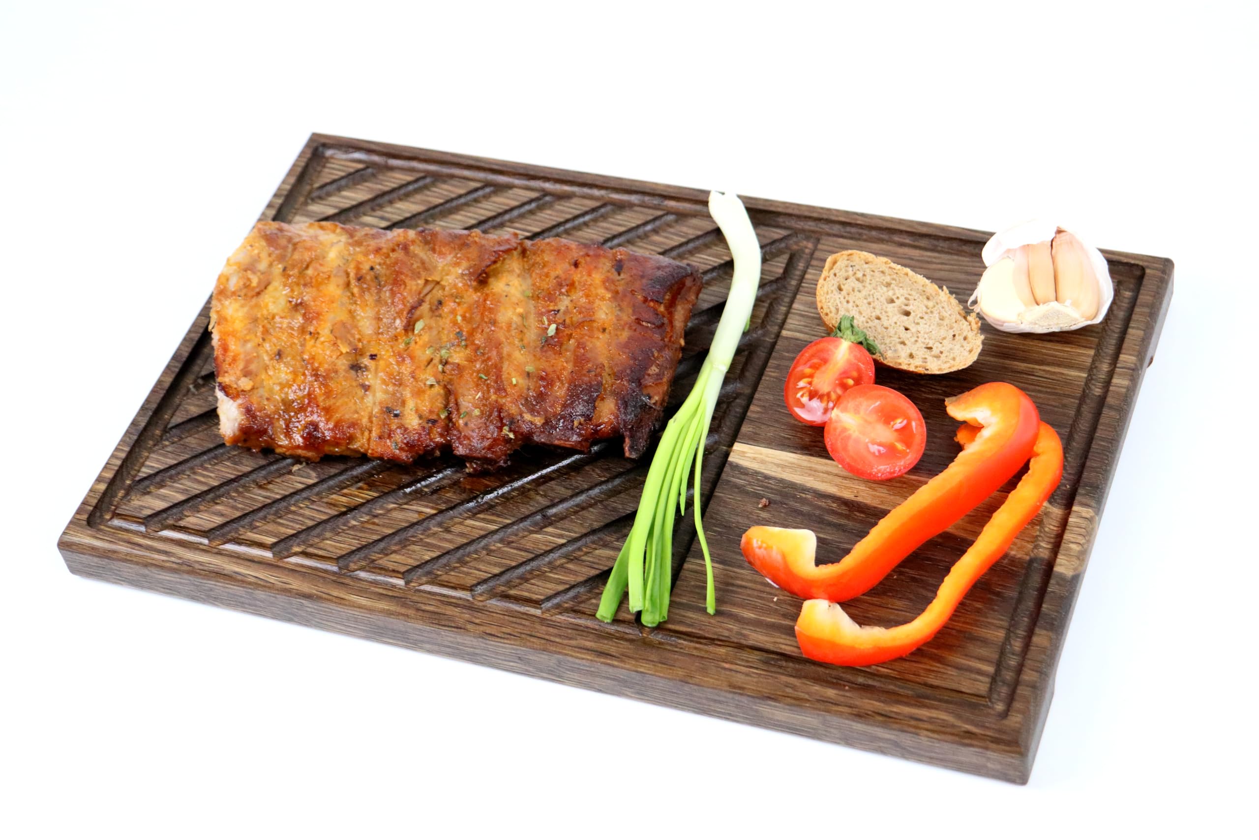 Planche de service en chêne massif B4K pour grillades d'exception