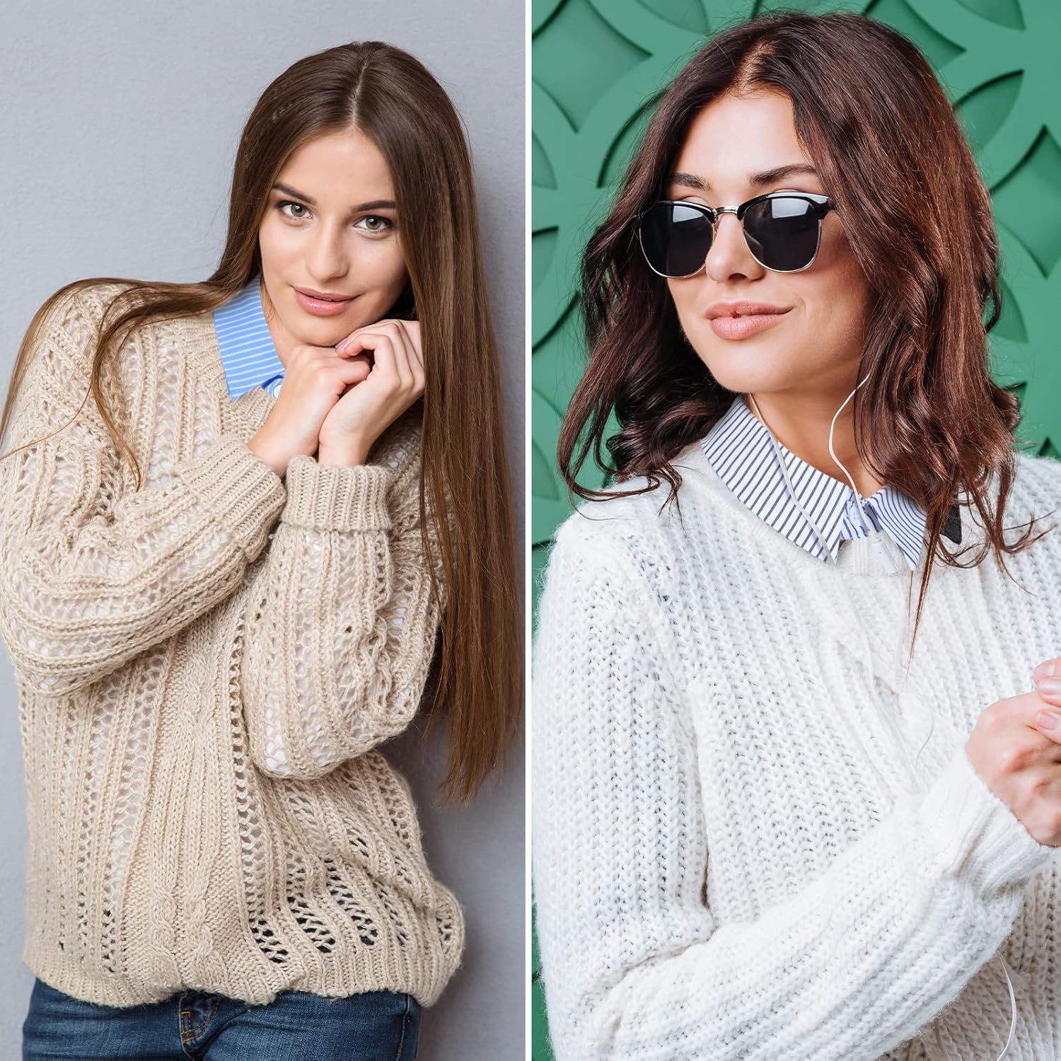 Syhood Fake Collar Detachable Collars Women's Half False Shirt Neckband Dickey Tops Collar for Women - Image 6