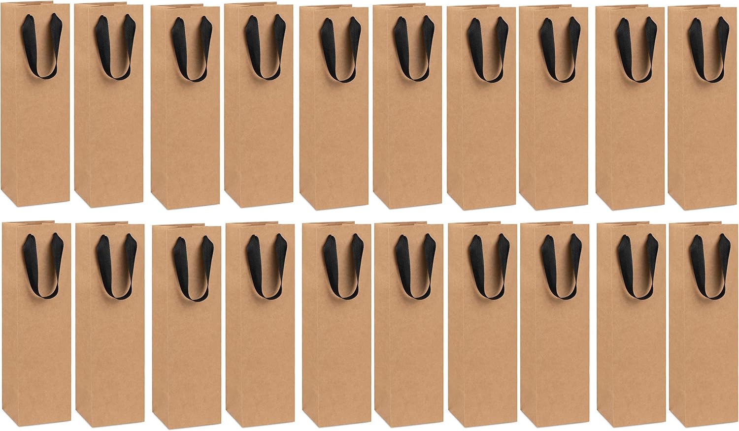 Wine Bag, Kraft Brown, for Wine Bottles, Whiskey/Spirits, Reusable