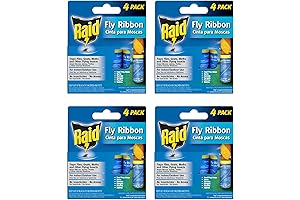 Fly Ribbon - Indoor and Outdoor Flying Insect Trap, Pack of 4
