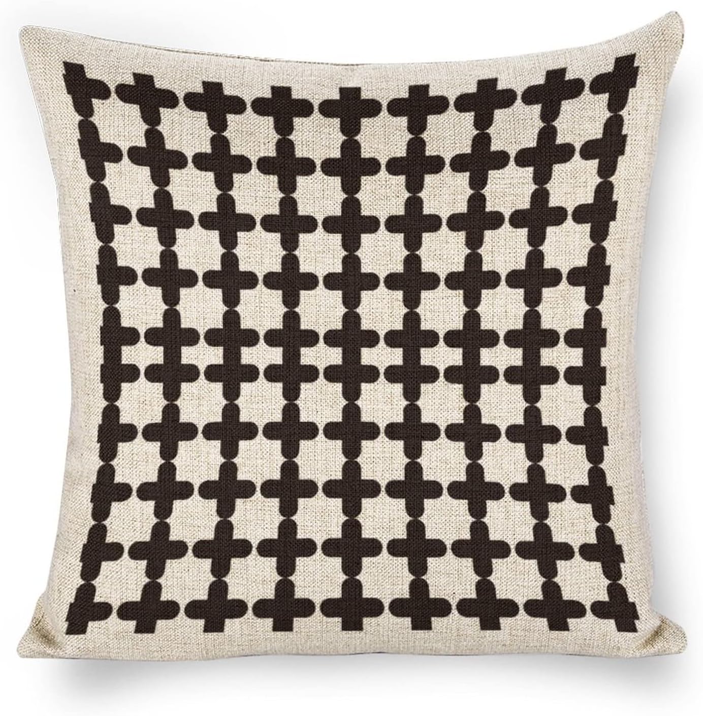 Outdoor Geometric Pillow Covers 18x18 inch Set of 4 Boho Black and White Pillow Cases Waterproof Decorative Cushion Cases for Couch Patio Garden
