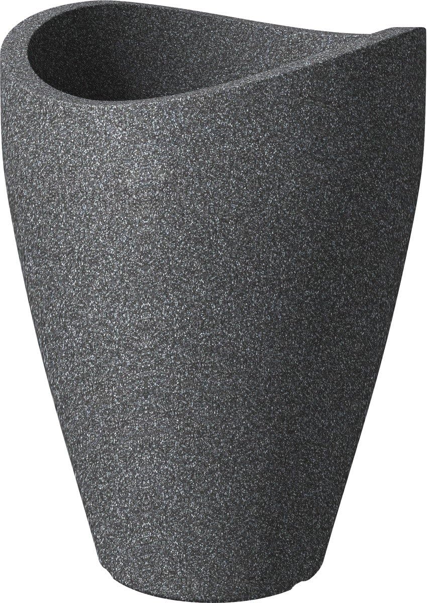 Scheurich No1 Stone Pflanzkübel 40cm - Moderner Blumentopf In Schwarz-Granit Optik