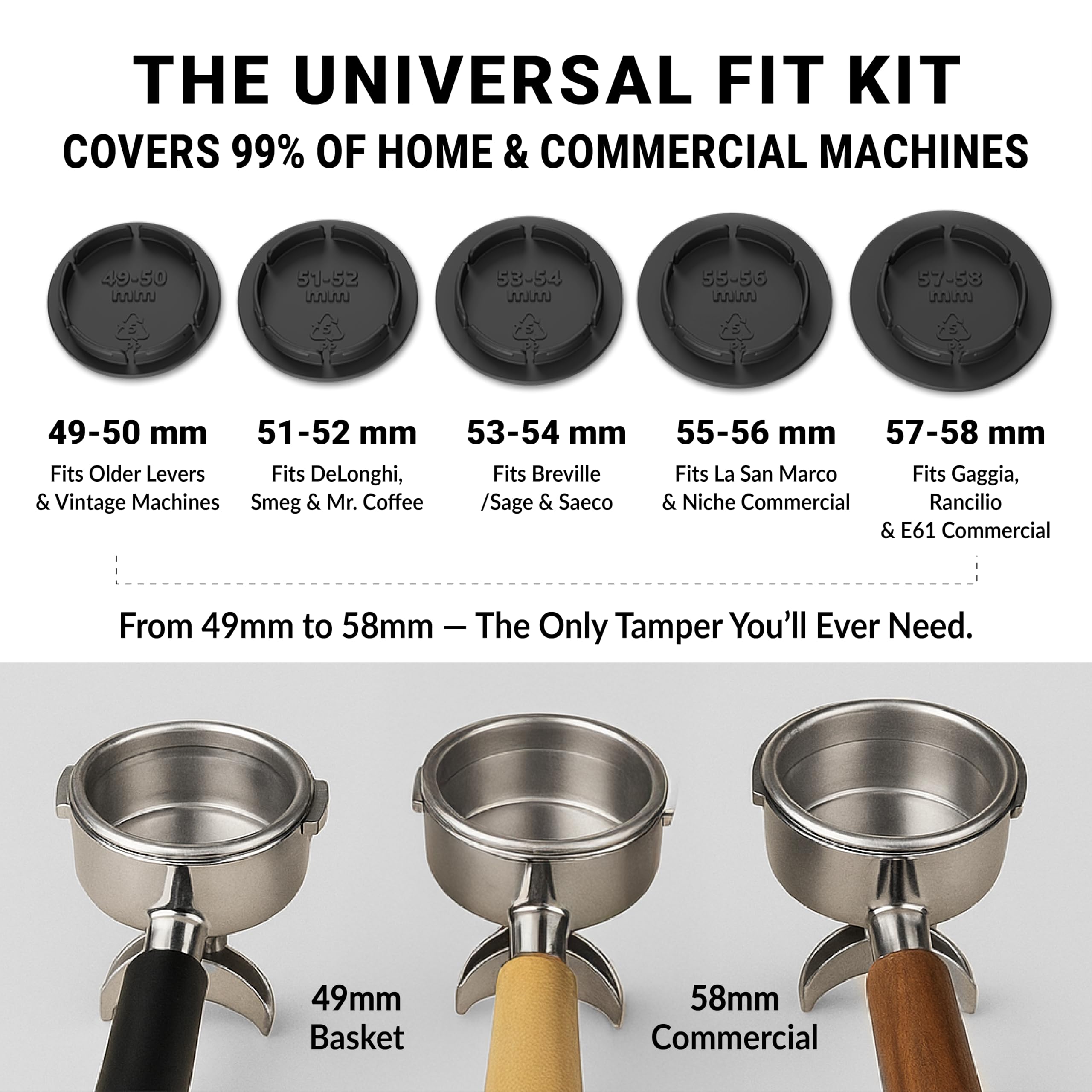 Amazon.com: Koffee Zen Universal Espresso Tamper Kit (49-58mm) – 7