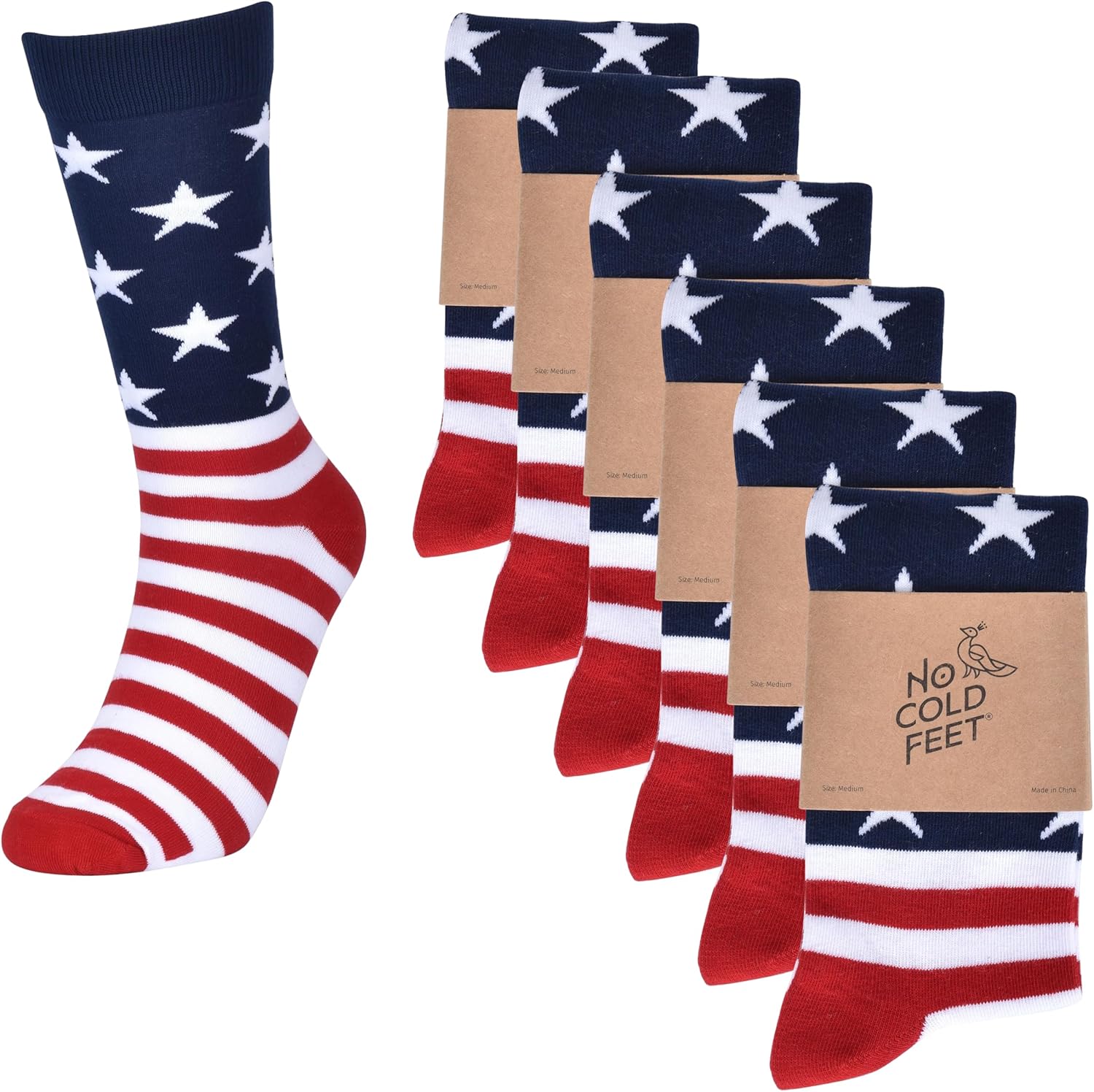 No Cold Feet Men’s Novelty Dress Socks – Classic Soft Crew Dress Socks, All-Day Comfort for Work, Business or Weddings