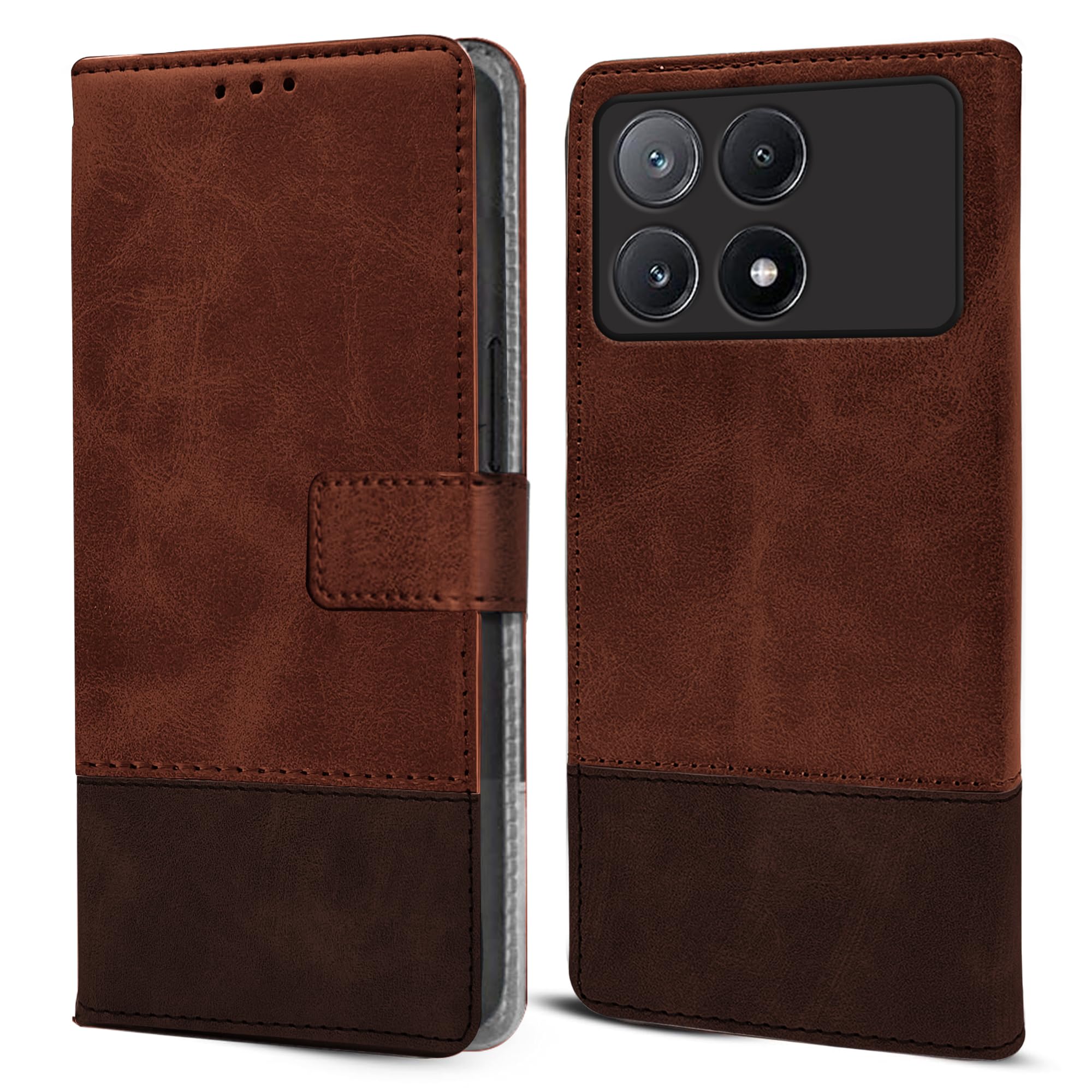Jkobi Flip Case Cover for Poco X6 Pro 5G (Professional Dual Leather Wallet with Magnetic Closure) Brown (B0DDSY5B9Q) Amazon Price History, Amazon Price Tracker