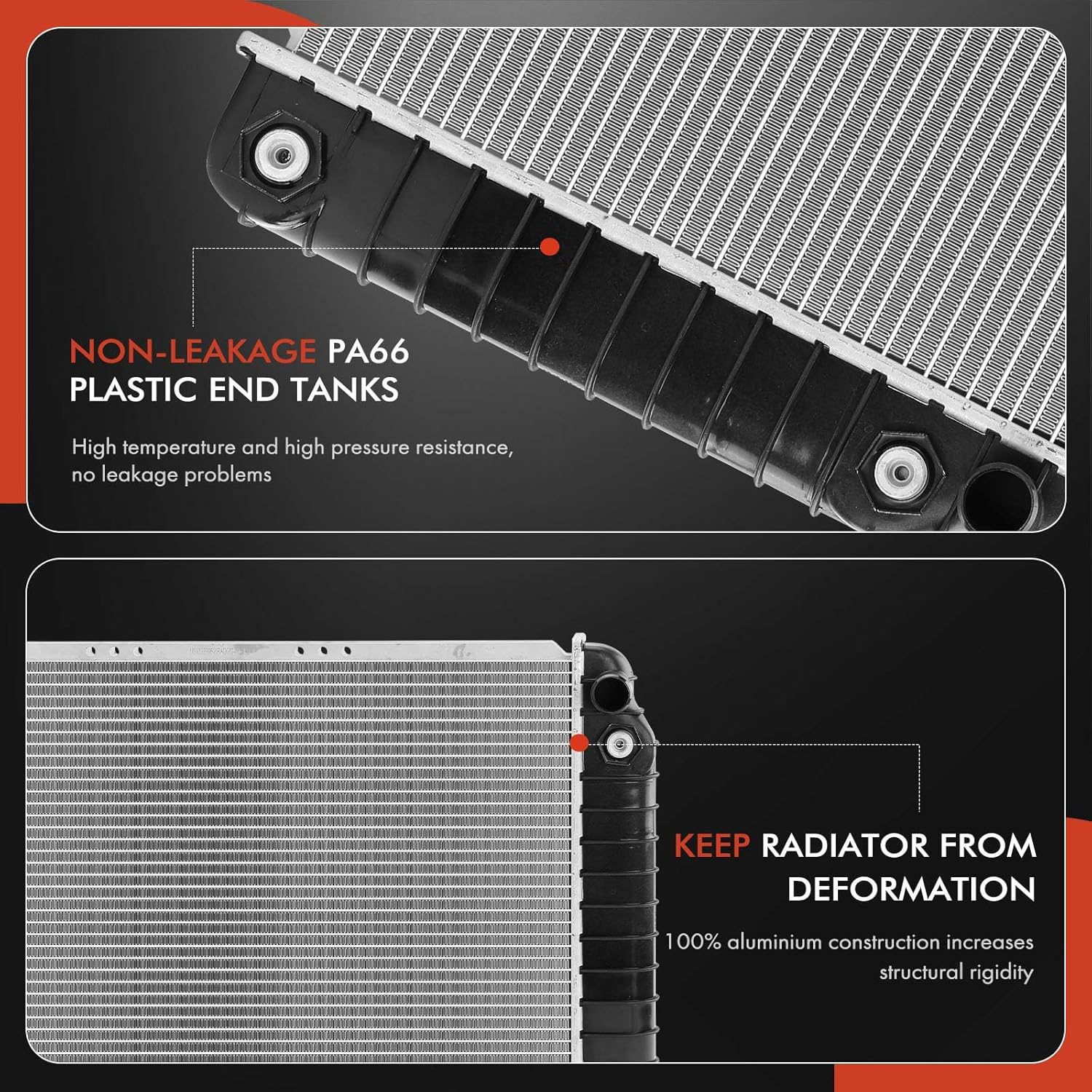 A-Premium Engine Coolant Radiator Assembly with Transmission Oil Cooler Compatible with Chevrolet LLV, S10 Blazer, S10 & GMC S15, S15 Jimmy, Sonoma, 82-95, Automatic Transmission, Replace# 15568102